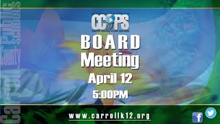 Carroll County Board of Education Meeting April 122023 [upl. by Lemieux]