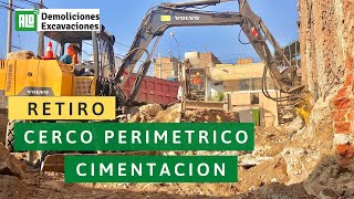 Retiro de cerco perimétrico y cimentación [upl. by Xylon]