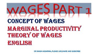 Marginal Productivity Theory of Wages [upl. by Bonnie109]