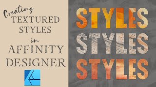 AFFINITY DESIGNER FOR IPAD  Textured Styles Tutorial  Vector Digital Artwork  Beginner Friendly [upl. by Soisanahta]