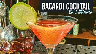 BACARDI COCKTAIL EN 1 MINUTO  TUTORIAL  BARTENDER [upl. by Nnylf]