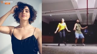 VIRAL Dangal Girl Sanya Malhotra DANCE Moves With Choreographer Shazeb Sheikh  Bollywood Live [upl. by Anoirb]