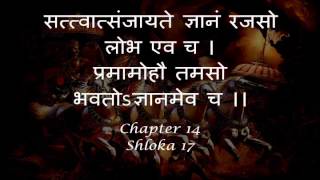 Bhagavad Gita Sanskrit recitation with Sanskrit text  Chapter 14 [upl. by Stephens]