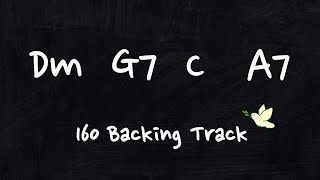 2516 in C Jazz Backing Track  Dm G7 C A7 160BPM [upl. by Sillsby607]