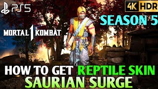 How to Get Saurian Surge Reptile Skin MORTAL KOMBAT 1 Reptile Skin MK1 Season 5  MK1 Reptile Skin [upl. by Ttenneb]