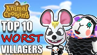 Top 10 WORST VILLAGERS Ranked In Animal Crossing New Horizons [upl. by Nilram]