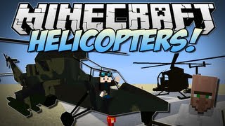 Minecraft  HELICOPTERS Realistic Helicopters in Minecraft  Mod Showcase 162 [upl. by Mauchi536]