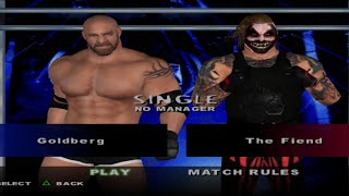 Goldberg vs The Fiend in wwe smackdown pain 2k23 mod aether sx2 emulater [upl. by Erasaec]