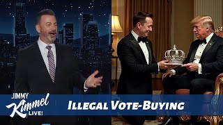 Jimmy Kimmel Brutally Slams Elon Musk For Buying A Throne For Trump [upl. by Knipe907]