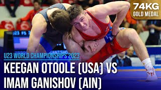 Keegan Daniel OTOOLE USA vs Imam GANISHOV AIN  U23 World Championships 2023  Gold Medal  FS [upl. by Euqilegna]