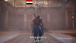 Assassins Creed Origins complete relax walking in every city and region 4k Max graphics [upl. by Abas634]