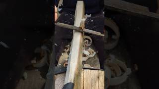 Bows first draw draw drawknife cut archery woodworking wood ash bushcraft garden sound [upl. by Mulford]