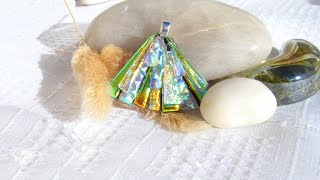 17 Simple Dichroic Bling Fused Glass Pendants From Scrap Glass AMAZING Results  So Easy to Make [upl. by Cannon]