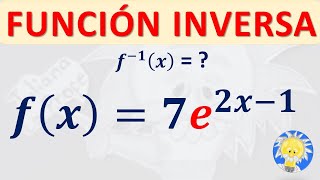 🙃 Cómo calcular la FUNCIÓN INVERSA de una FUNCIÓN EXPONENCIAL  Juliana la Profe [upl. by Jopa520]