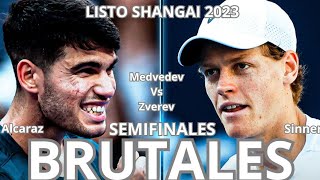 CARLOS ALCARAZ enfrenta a SINNER y MEDVEDEV a ZVEREV en SEMIFINALES DE LOCURA  Listo Shangai 2023 [upl. by Kurtz]