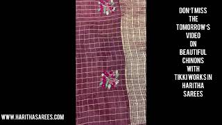 CHINONS  TIKKI WORKS  HARITHA SAREES PROMO [upl. by Dino]