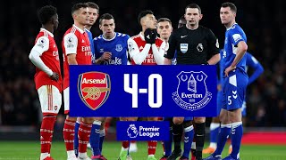 ARSENAL 40 EVERTON  Premier League highlights [upl. by Ahkeber]