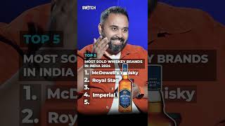 Top 5 Most Sold Whiskey Brands in India shorts imperialblue royalstag officerschoice 8pm [upl. by Haig499]