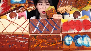 찐 두바이 픽스 초콜릿 전메뉴 먹방🍫 FIX DUBAI CHOCOLATE MUKBANG ASMR 피스타치오 솔티드캐러멜프레첼 퍼지브라우니 캐러멜땅콩버터 로투스치즈케이크 바클라바 [upl. by Samira]