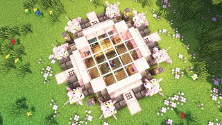 Minecraft 120 I How to Build a Cherry Blossom Underground Enchantment Room [upl. by Nani684]