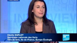 Cécile Duflot Secrétaire Nationale des Verts [upl. by Mihar]