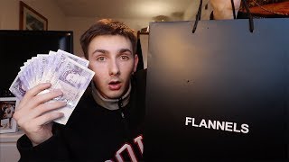 £1000 ONLINE SHOPPING SPREE CHALLENGE AT FLANNELS 20 Unboxing Stone Island😎🤑 [upl. by Trask]