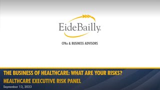 Healthcare Executive Risk Panel [upl. by Ahsyas]