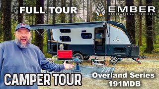 INCREDIBLE New 2022 EMBER RV Overland Series 191MDB Travel Trailer Walk Through Tour [upl. by Lulu]