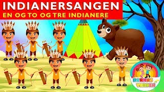 Indianersangen  En og to og tre indianere  HLB Norske Barnesanger [upl. by Nakasuji]