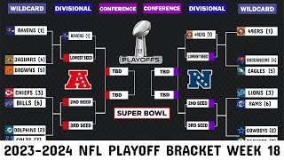 2024 NFL Playoff bracket Week 18 Scenarios [upl. by Sirromaj]