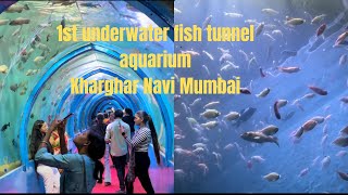 1st underwater Fish tunnel Aquarium Kharghar Stanley sekhaKharghar fish tunnel exhibition [upl. by Marice]