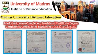 MarksheetCCProvisional certificateDegree Certificate amp Consolidated Marksheet எப்ப கிடைக்கும் [upl. by Gnoht]