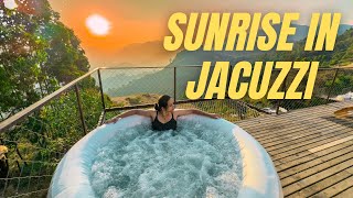 Jacuzzi യിൽ കിടന്നൊരു Sunrise🌞 Kodaikanal  Travel Vlog  Pet Friendly  KyatGirl  LuxuryJacuzzi [upl. by Joub877]