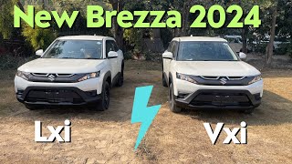 brezza lxi cng 2024 vs brezza vxi cng  brezza 2024 model  full comparison [upl. by Auqkinahs750]