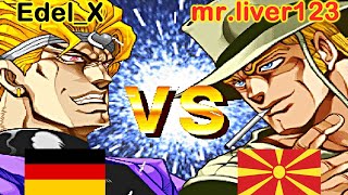 JoJos Bizarre Adventure  EdelX vs mrliver123 [upl. by Heilman]