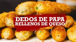 Cómo hacer Dedos de Papa RELLENOS de Queso  Recién Cocinados [upl. by Schmitt427]