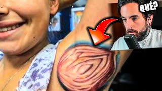 RENE ZZ reacciona A LOS TATUAJES más ASQUEROSOS que JAMÁS LE HAN ENVIADO 🤢 [upl. by Eynobe]