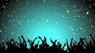 Free Video Loop of Party Crowd with White and Gold Confetti [upl. by Conchita]