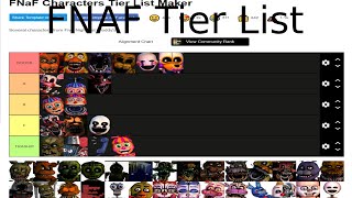 MAKING A FNAF TIER LIST  Tier List Maker [upl. by Yerga]