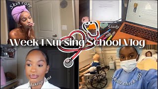 LAST 1st Week of Nursing School Vlog  Nursing School Drama Motivation and Positive Vibes [upl. by Covell]