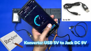 Review 🔥 Kabel Step Up Konverter USB 5V to Jack DC 9V  1Meter [upl. by Fernas]