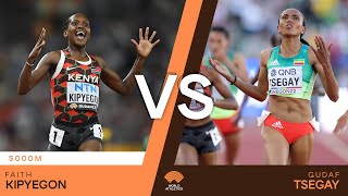 Tsegay vs Kipyegon  World Athletics Championships Wins [upl. by Etat650]