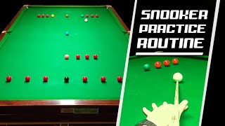 Snooker Practice Routine  Can I Clear The Reds x3 Drill [upl. by Ymmit405]