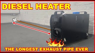 This is the Longest Exhaust from a Diesel Oil Heater Chinese Life Waste Camper Van 22mm Copper pipe [upl. by Meg]