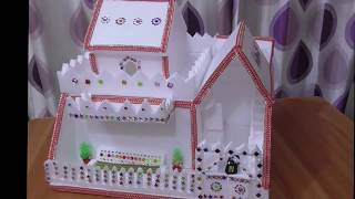 DIY  Thermocol House  How To Make House  Thermocol Craft For School Project [upl. by Gallagher557]