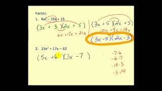 Factoring Trinomials Trial and Error and Grouping [upl. by Ansel]