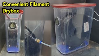 3D Printing  Keep Filament Dry While Printing  Tupperware Dry Storage Solution [upl. by Nwahsad873]