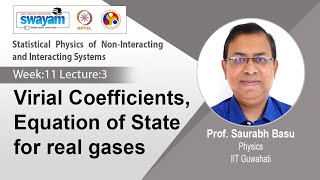 Lec 28 Virial Coefficients Equation of State for real gases [upl. by Sadnalor819]