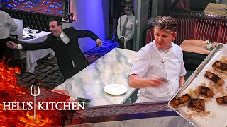 Chef Ramsay Starts Throwing Burned Food  Hells Kitchen [upl. by Atinniuq]