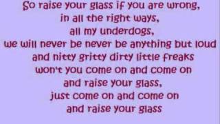 Pink  Raise your Glass lyrics [upl. by Otilia]